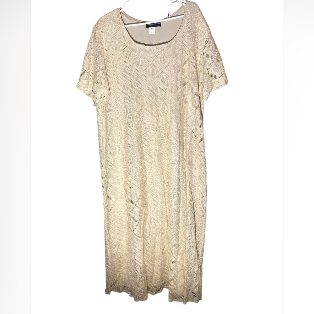 Cream Midi Sheath Dress with Scoop Neck for Weddings